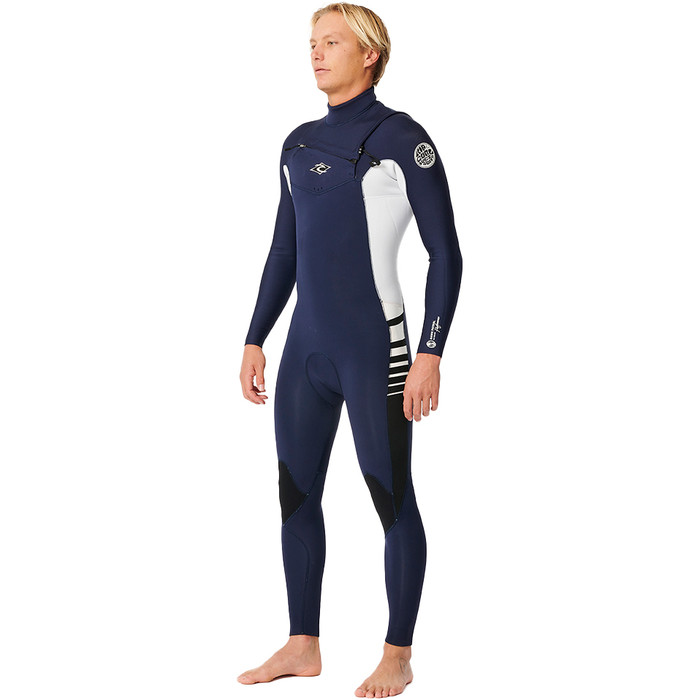 2024 Rip Curl Mnner Dawn Patrol Performance 3/2mm Brustreiverschluss Neoprenanzug 15EMFS - Navy